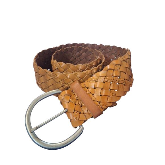 Y2K Women's size 30" Braided Genuine Leather Grungecore Academia‎ Preppy Belt - Picture 7 of 9